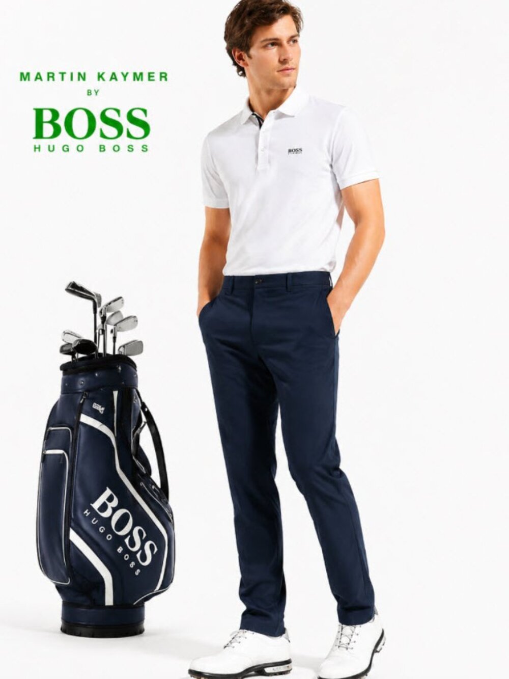 Hugo Boss Martin Kaymer Golf Pants Blue Stretch Performance Men’s 38R